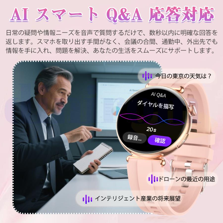 スマートウォッチ 医療レベル糖値 血圧測定 ECG心電図 通話機能 体温 血圧測定 体組成 血液成分分析 LINE着信通知 血中酸素 歩数計 睡眠 iPhone Android爆買の画像