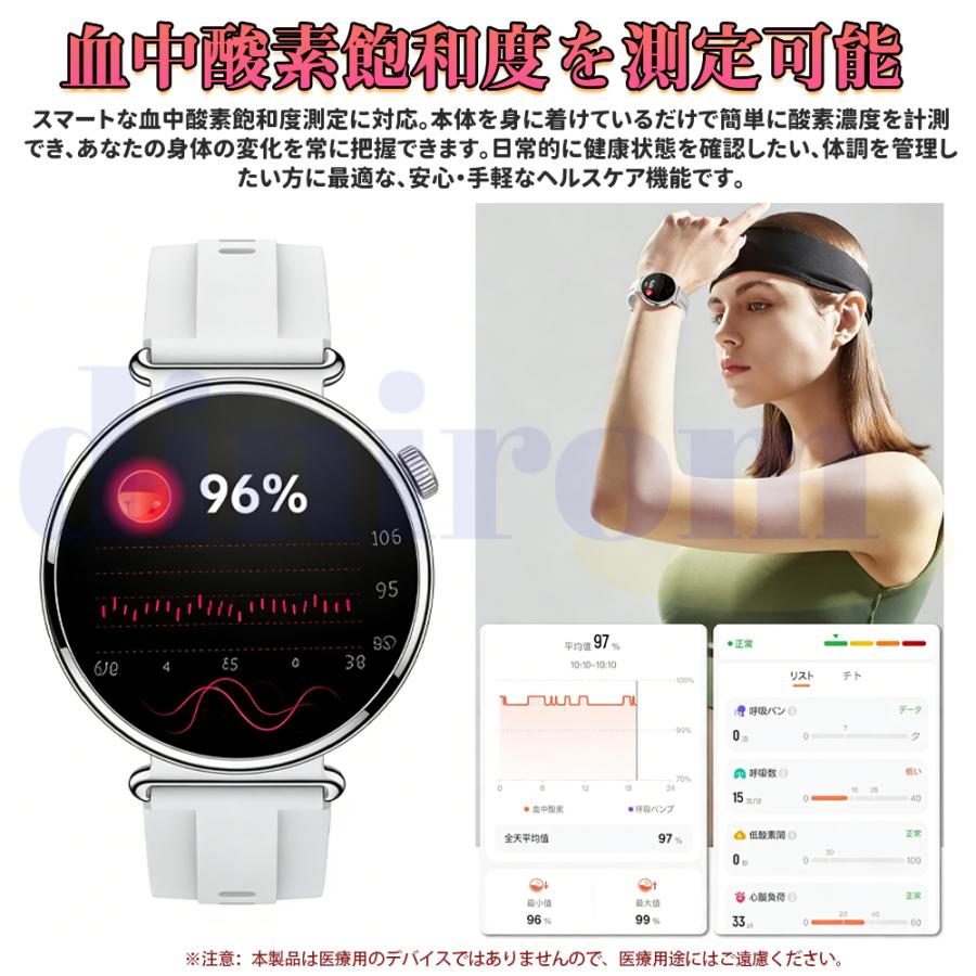 スマートウォッチ 医療レベル糖値 血圧測定 ECG心電図 通話機能 体温 血圧測定 体組成 血液成分分析 LINE着信通知 血中酸素 歩数計 睡眠 iPhone Android爆買の画像