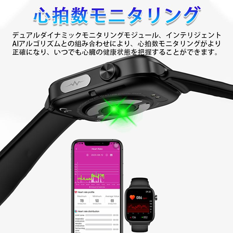 スマートウォッチ 正規品 「糖値 体組成 血液成分分析」日本製センサー 医療レベルECG HRV心電図 健康 血圧 通話可能 体温 血中酸素 心拍数 感謝祭 プレ爆買の画像