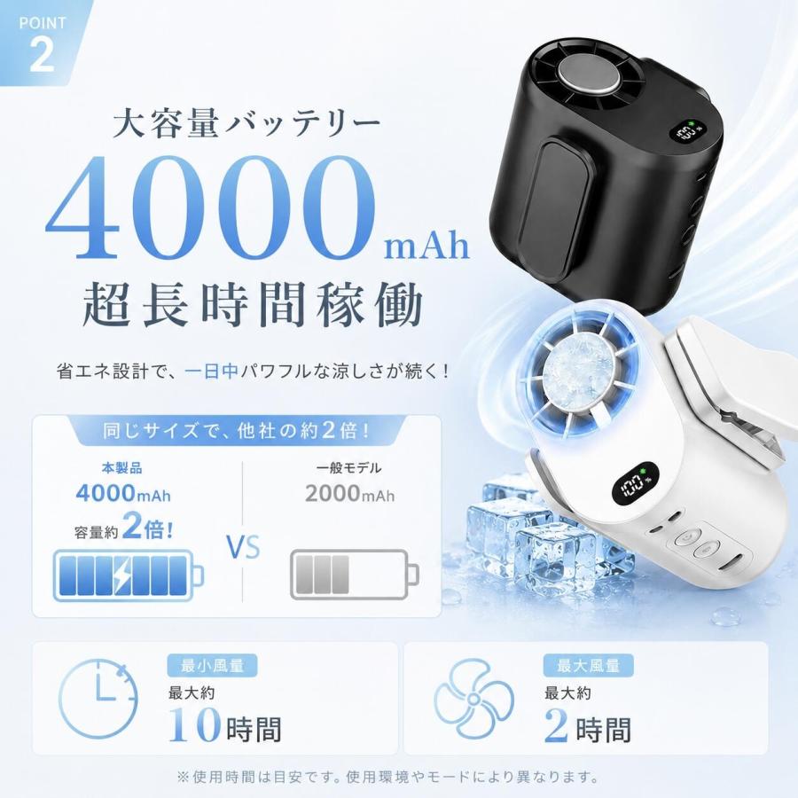 2026最新 ハンディファン 冷却プレート 首掛け 携帯扇風機 手持ち 卓上