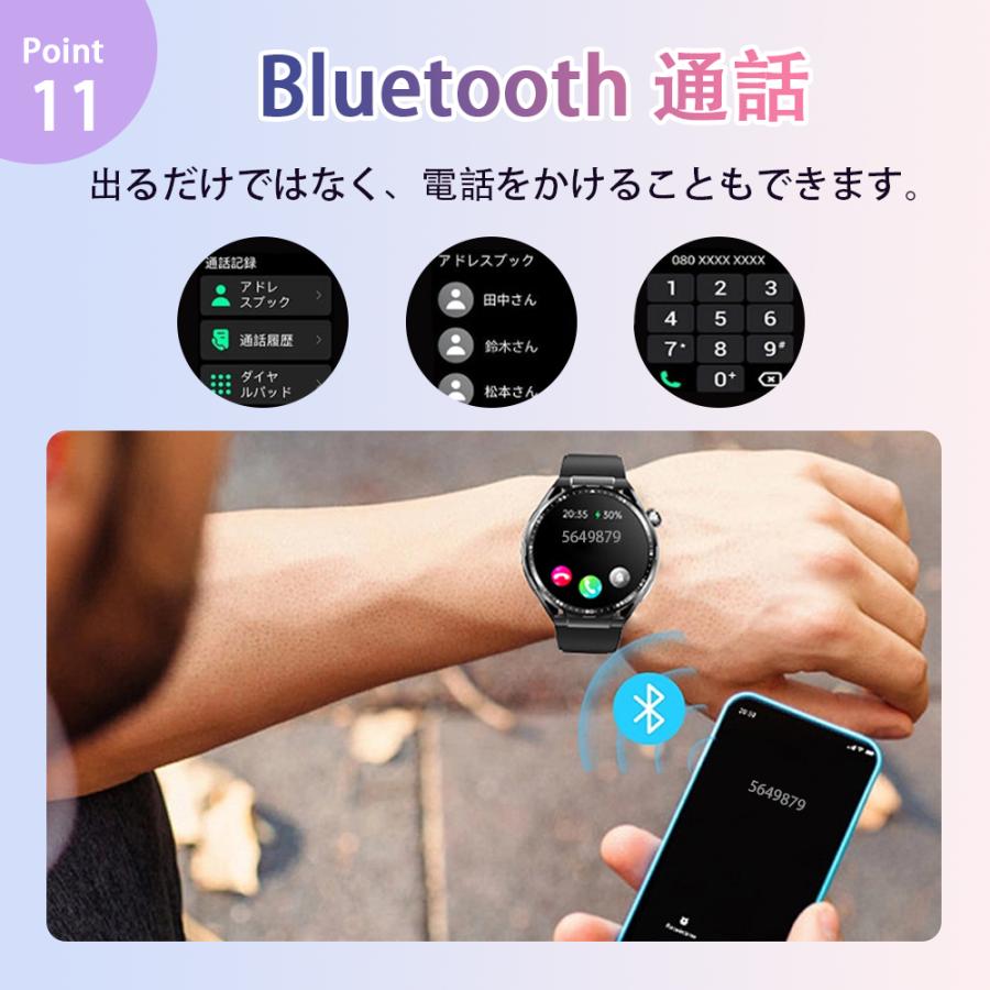 スマートウォッチ 医療レベル「健康- 血液成分 体組成分析」通話機能 ECG心電図 血中脂質 尿酸 血圧 心拍数 血中酸素 体温 睡眠管理 日本製センサー爆買の画像
