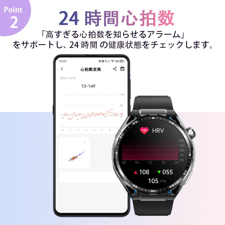 スマートウォッチ 医療レベル「健康- 血液成分 体組成分析」通話機能 ECG心電図 血中脂質 尿酸 血圧 心拍数 血中酸素 体温 睡眠管理 日本製センサー爆買の画像