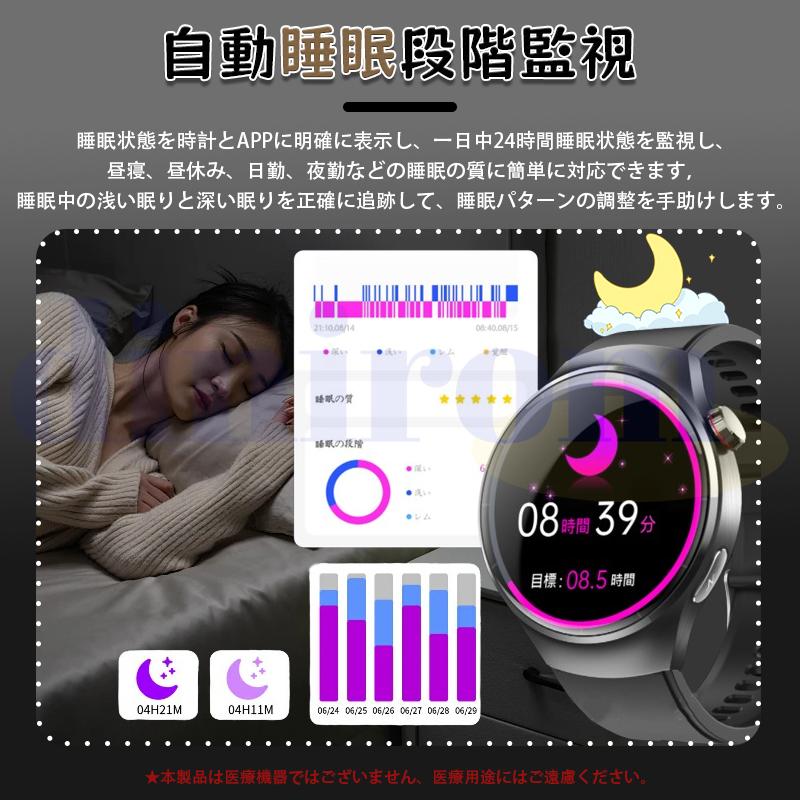 スマートウォッチ 医療レベル健康- 健康管理 ECG心電図 体組成 血液