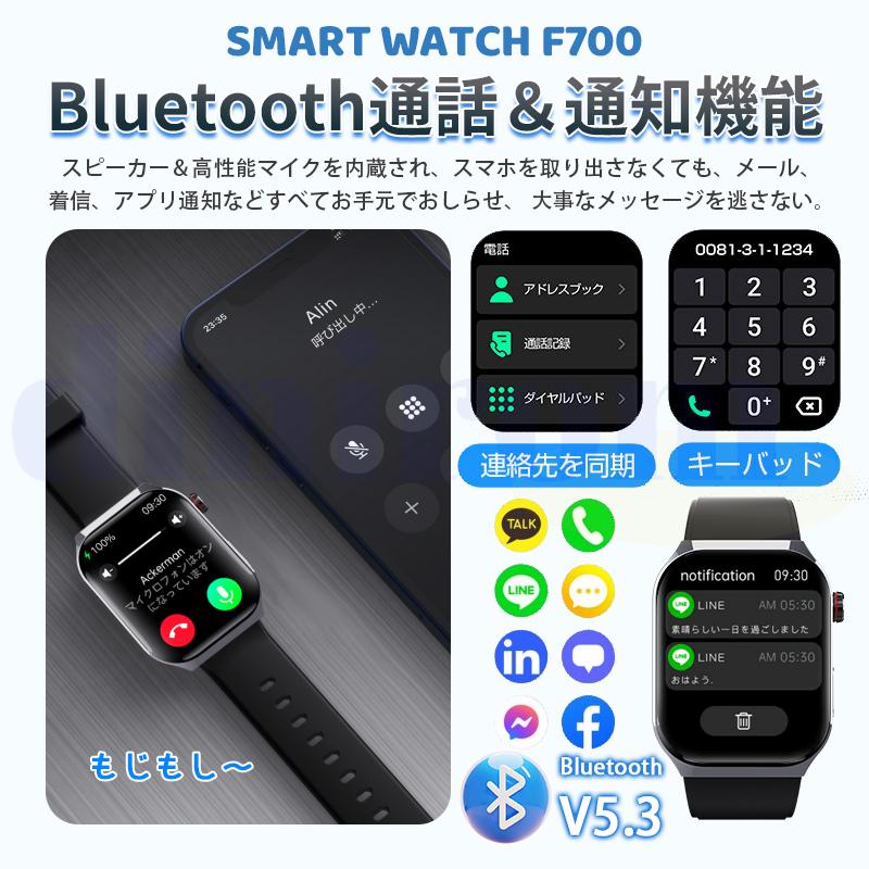 スマートウォッチ 医療レベル血糖評価 ECG心電図 体組成 血液成分分析 bluetooth5.3通話 体温 心拍数 血中酸素 音楽制御 血圧 睡眠監視 歩数計 SOS機能 爆買の画像