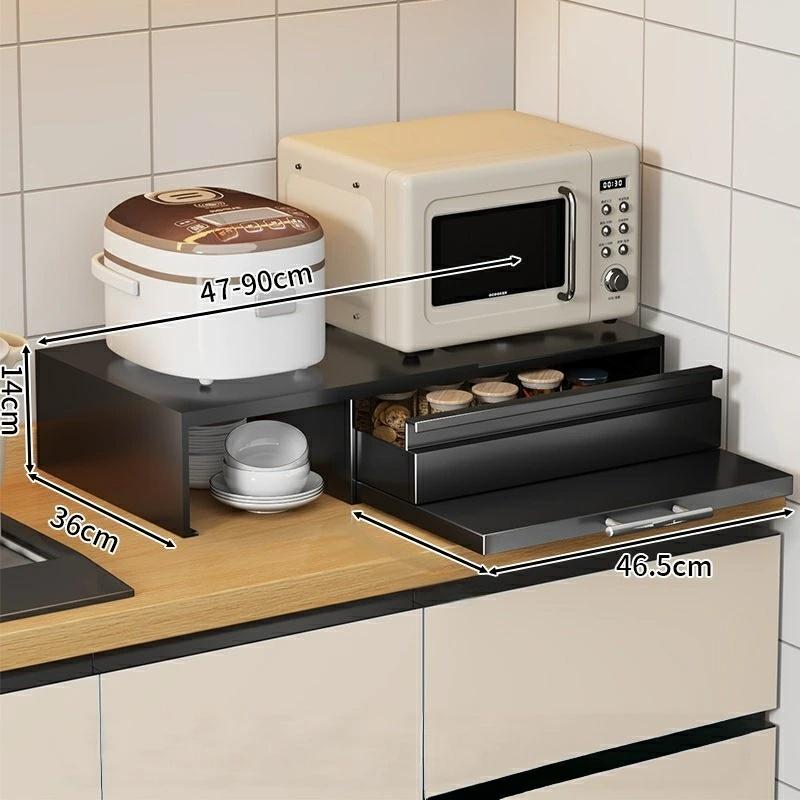 スライドテーブル 電子レンジラック レンジ台 収納ラック 家電下収納