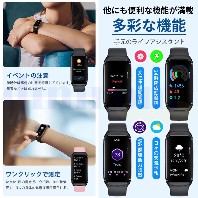 スマートウォッチ 医療レベル健康糖値評価 日常分析 血圧測定 正規品 日本製センサー 心拍数 血中酸素 着信通知 睡眠管理 歩数計 初心者 母の日 202爆買の画像