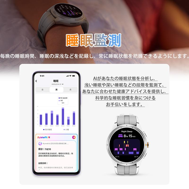 プレスト　スマートウォッチ スマートウォッチ 血圧測定 糖値評価 スポーツウォッチ 通話機能付き