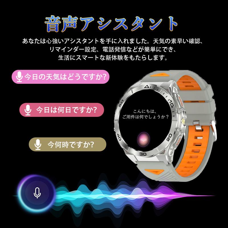 スマートウォッチ メンズ Bluetooth通話 血中酸素 心拍数 歩数計 健康
