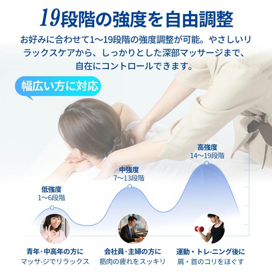 マッサージ器 低周波治療器 ems パッド付き 充電式 マッサージ機 6種類