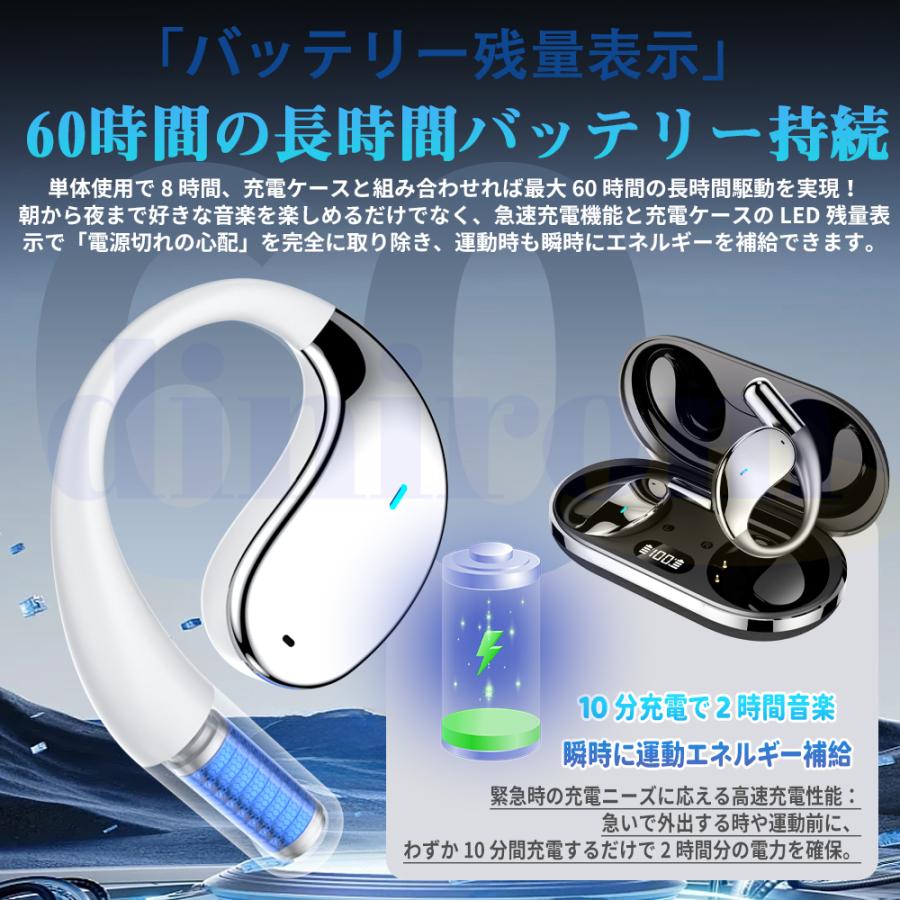 2025最新 ワイヤレスイヤホン 耳を塞がない Bluetooth5.4 オープン