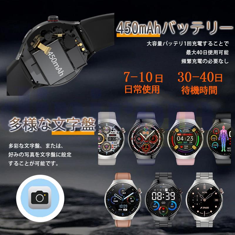 スマートウォッチ 正規品 医療級「健康- 血液成分 体組成分析」通知機能 ECG心電図 血圧測定 心拍数 血中酸素 体温 五臓の健康管理 通話機能 2026最新 爆買の画像