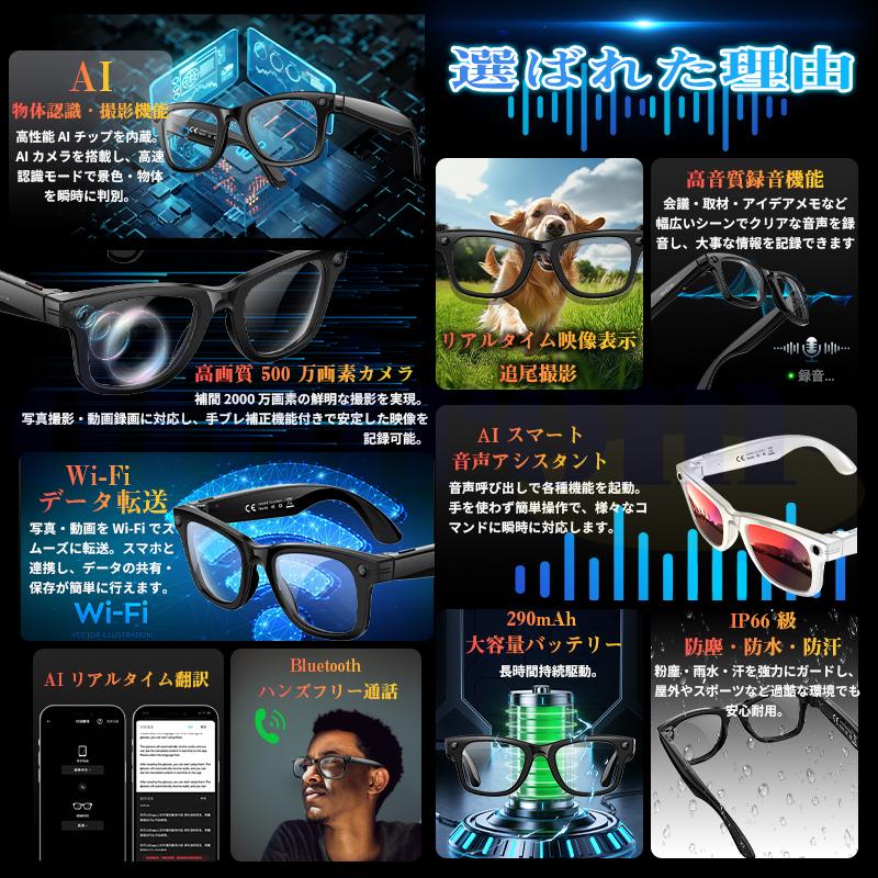 Asixxsix AI翻訳メガネ、Bluetooth V5.3 AI TranslatorスマートメガネがMICスピーカーに組み込ま スマートグラス｣一気に現実化の理由 AIと翻訳が価値を決める——メタもついに日本で発売へ！ | ビジネス | 東洋経済オンライン