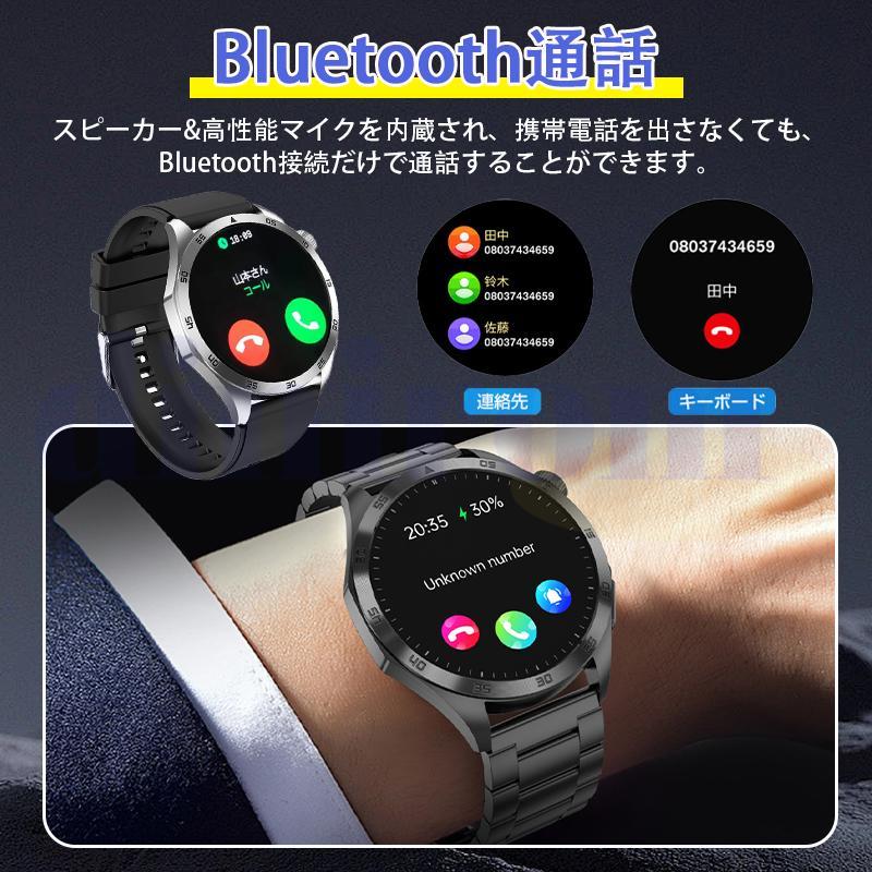 即納 スマートウォッチ 医療レベル健康-「血中脂質 尿酸 体組成」 ECG心電図 体温 血圧測定 通話機能付き 心拍数 血中酸素 睡眠管理 日本製センサー 爆買の画像