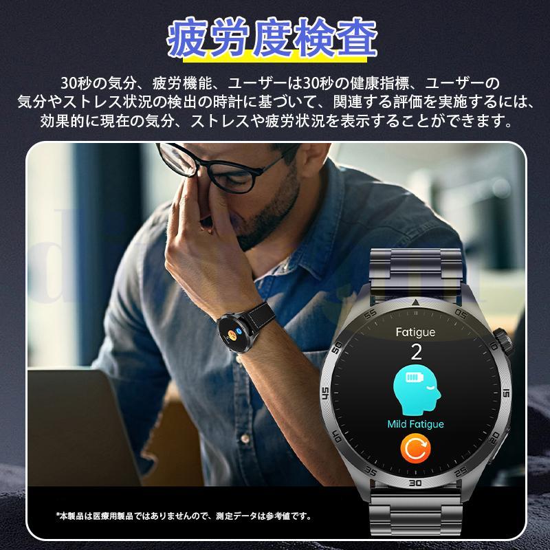即納 スマートウォッチ 医療レベル健康-「血中脂質 尿酸 体組成」 ECG心電図 体温 血圧測定 通話機能付き 心拍数 血中酸素 睡眠管理 日本製センサー 爆買の画像