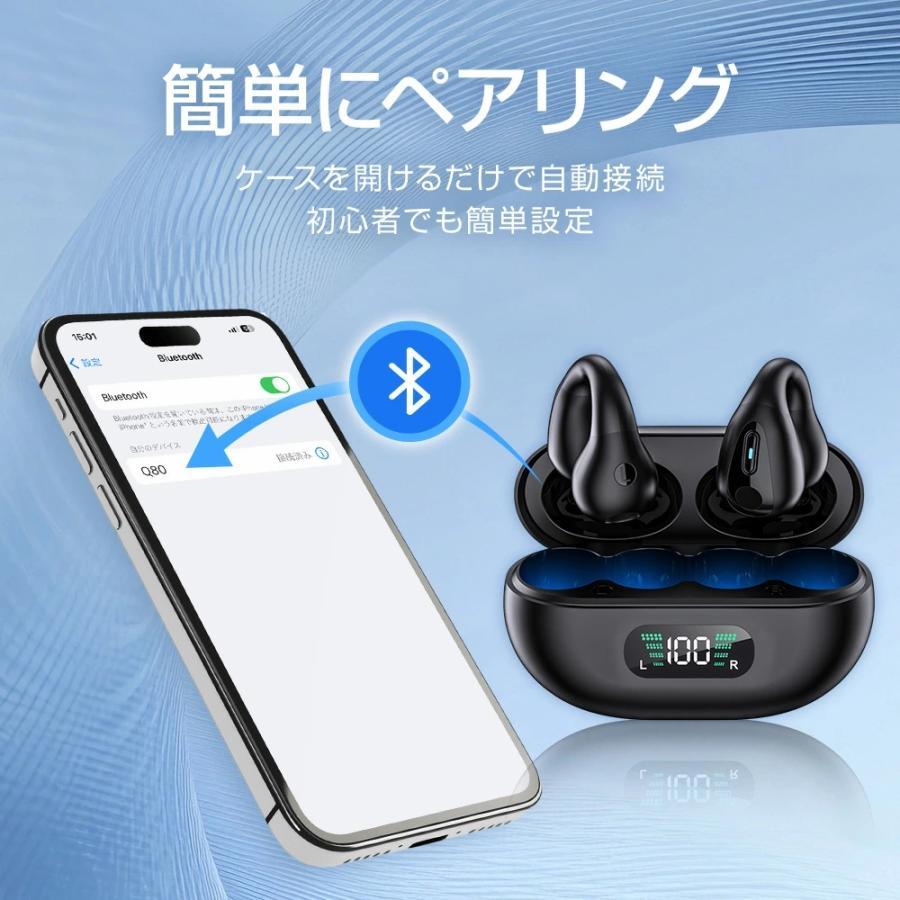 ワイヤレスイヤホン Bluetooth5.4 イヤフォン 自動ペアリング 高音質Hi