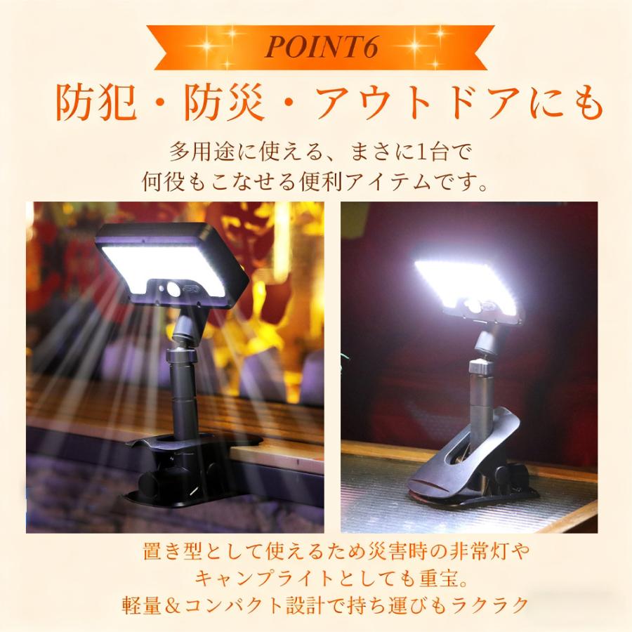 ソーラー ライト センサーライト 屋外 led クリップ式 2WAY設置 照明