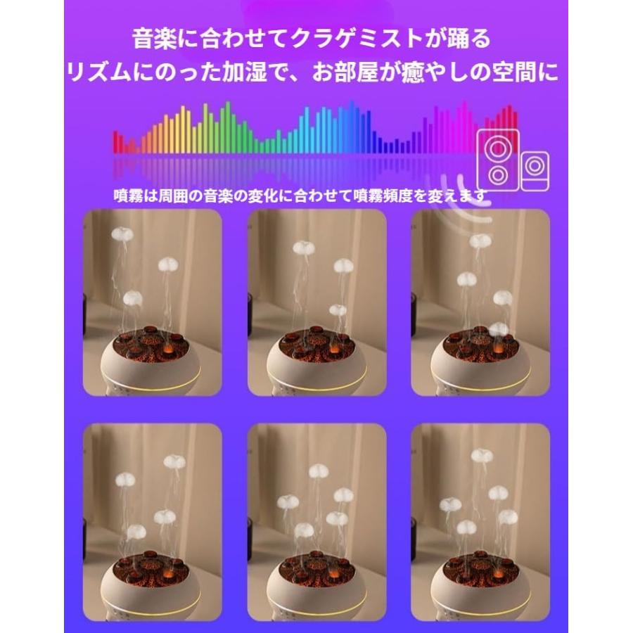 2026最新 加湿器 超音波式 くらげ 噴霧 空焚き防止 空気加湿機 小型 uv