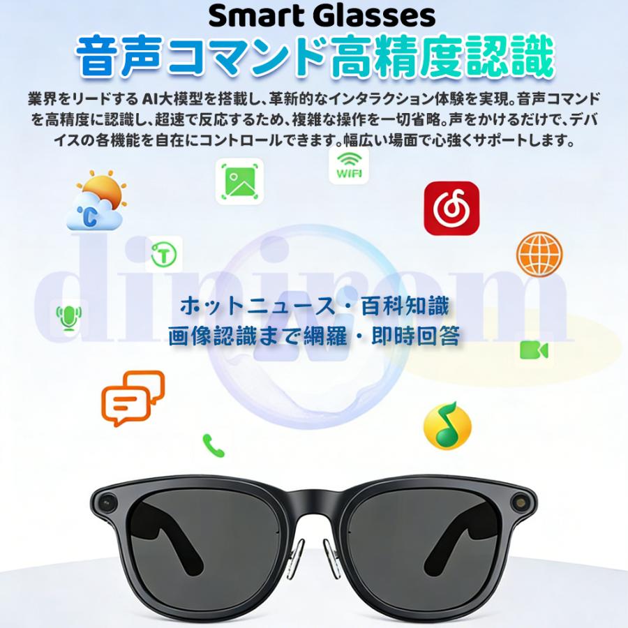 2026新世代！スマートグラス メガネ骨伝導 マイク内蔵 AIワイヤレス