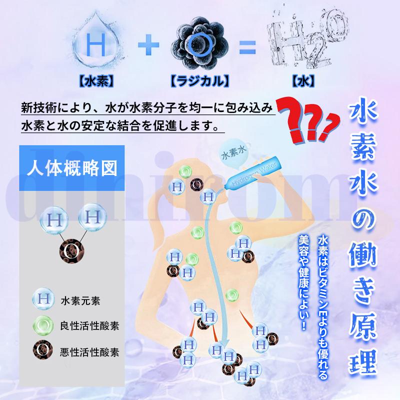 水素水生成器 高濃度 ポータブル 水筒 420ml 高濃度電解水素リッチ