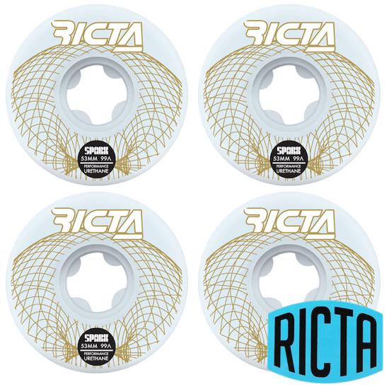 SPITFIRE WHEELS 【RICTA】リクタ WIREFRAME SPARX 53mm 99A WHITE SKATEBOARD ...