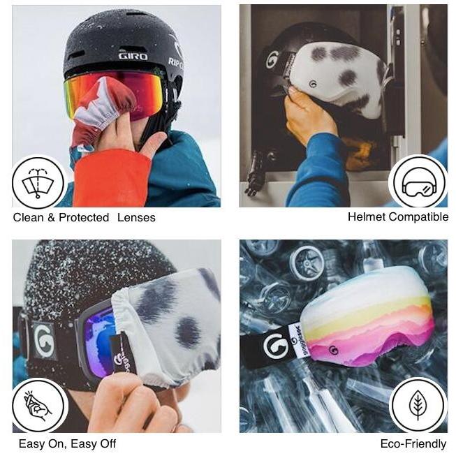 【gogglesoc】ゴーグルソック レンズカバー レンズ拭き マイクロファイバー ソフト 保護 snow 雪山 シンプル｜newvillage｜05