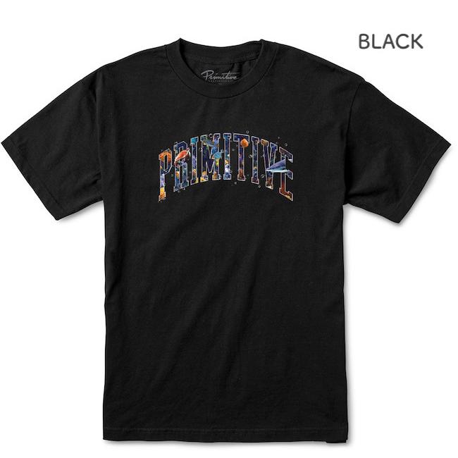 【PRIMITIVE】プリミティブ Collegiate Aquatic Tee BLACK SLATE Tシャツ 半袖 BLACK スケートボード スケボー SKATE アパレル ストリート｜newvillage｜03