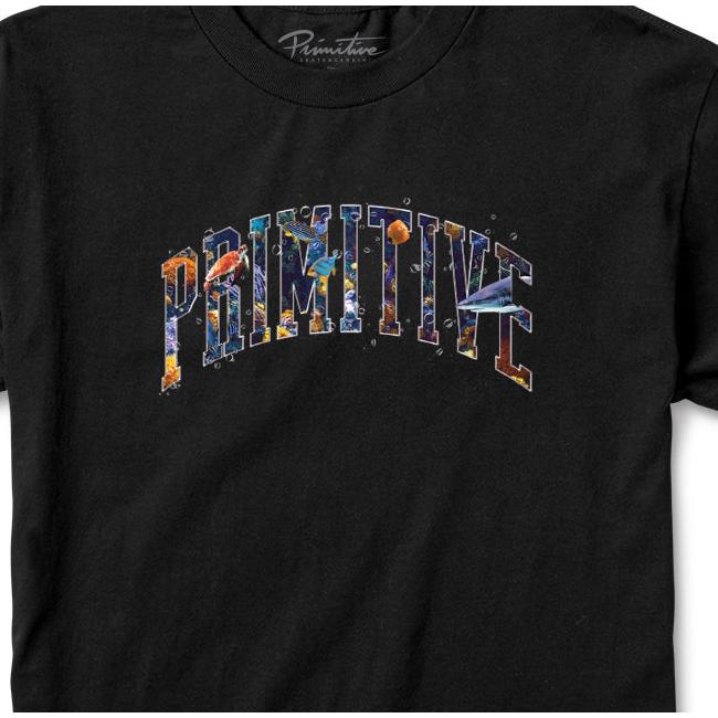 【PRIMITIVE】プリミティブ Collegiate Aquatic Tee BLACK SLATE Tシャツ 半袖 BLACK スケートボード スケボー SKATE アパレル ストリート｜newvillage｜04