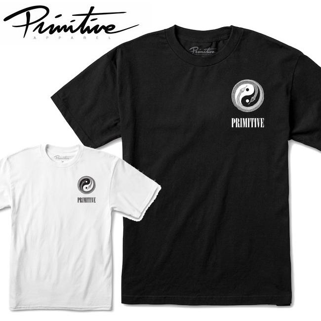 【PRIMITIVE】プリミティブ Dual Tee BLACK WHITE Tシャツ 半袖 BLACK スケートボード スケボー SKATE アパレル ストリート｜newvillage
