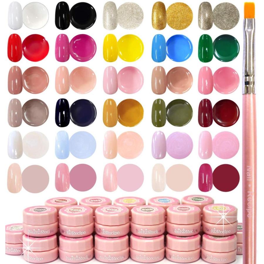 Nail Recipe ネイルレシピ カラージェル ジェルネイル カラー ジェル セット ３０色 ジェルネイルキット ネイルアートジェル ネイル セルフネイルキット 発色抜 B07sr86q2t New Wave Shop 通販 Yahoo ショッピング