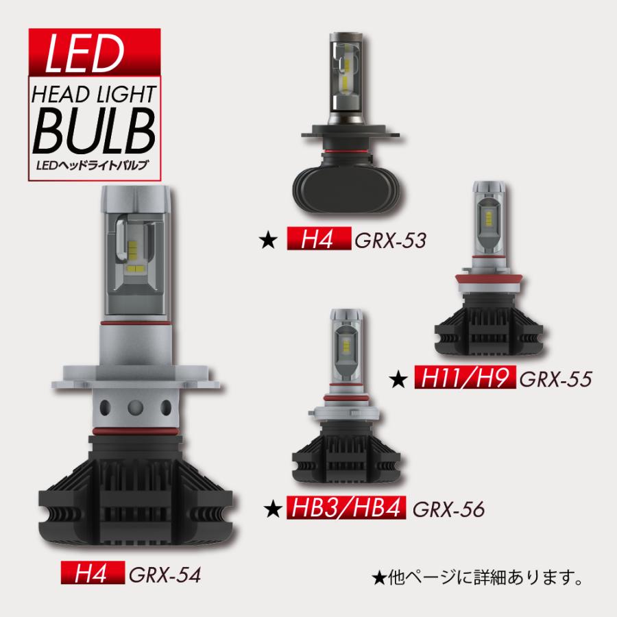 GRX-54 H4 LEDヘッドライトバルブ DC12V車専用 ホワイト発光 GRX-54 H4 LEDヘッドライトバルブ DC12V車専用 ホワイト発光