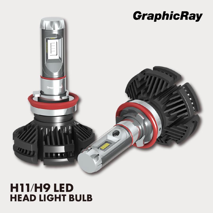 GRX-55 H11/H9 LEDヘッドライトバルブ DC12V車専用 GraphicRay 