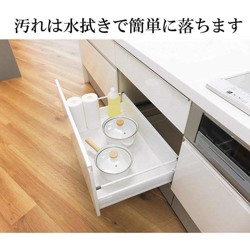 東和産業 食器棚シート AnoUse シンプルシート ブラック 約30×360cm 水拭きできるフィルム素材の シート 1枚入