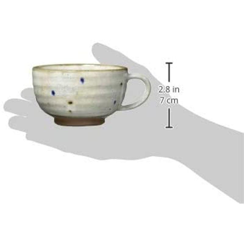 8周年記念イベントが イチキュウ 美濃焼 二色水玉 スープカップ スープマグカップ かわいい 陶器 約320ml 紺色 ネイビー 日本製