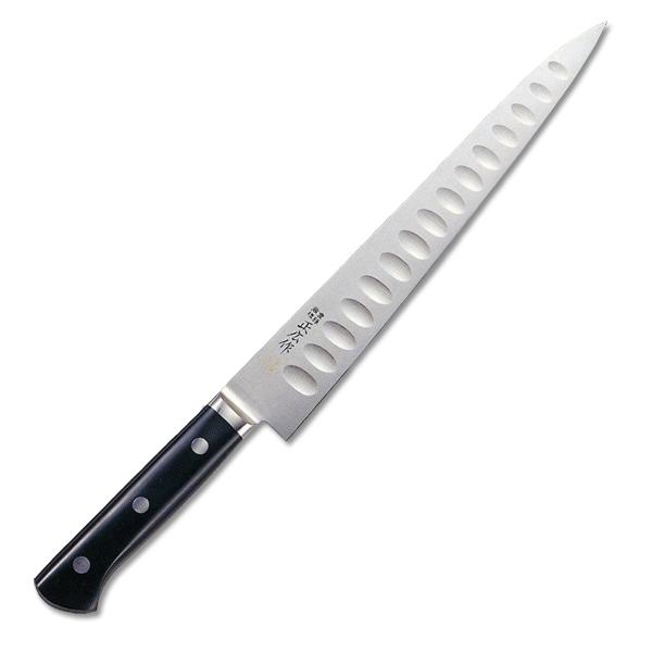 正広作 筋引き MV鋼 本焼 サーモン 270mm 牛刀 包丁 両刃 研ぎ済み