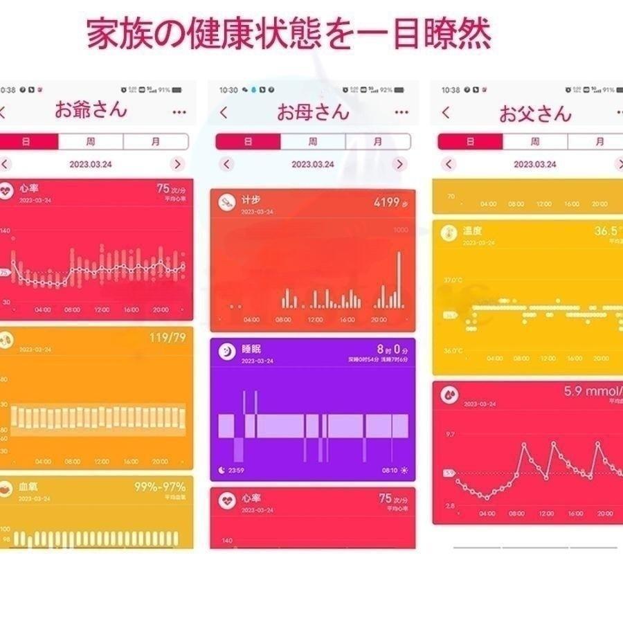 【限定7980円】スマートウォッチ 日本製センサー 通話機能 日本語 説明書 血中酸素 高精度心拍数 呼吸率 体温 睡眠 IP67防水 iphone/Android 父の日 着信通知｜newworldstore｜22