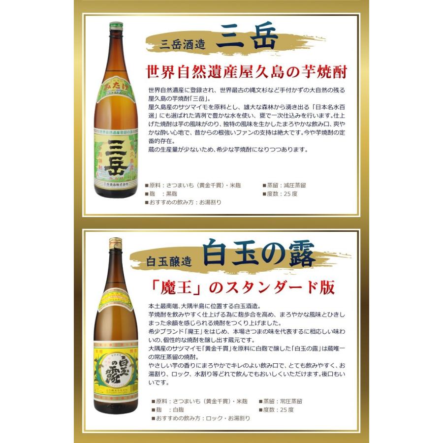 飲み比べ 送料無料 プレミアム焼酎 1800ml×6本セット ギフト 贈り物