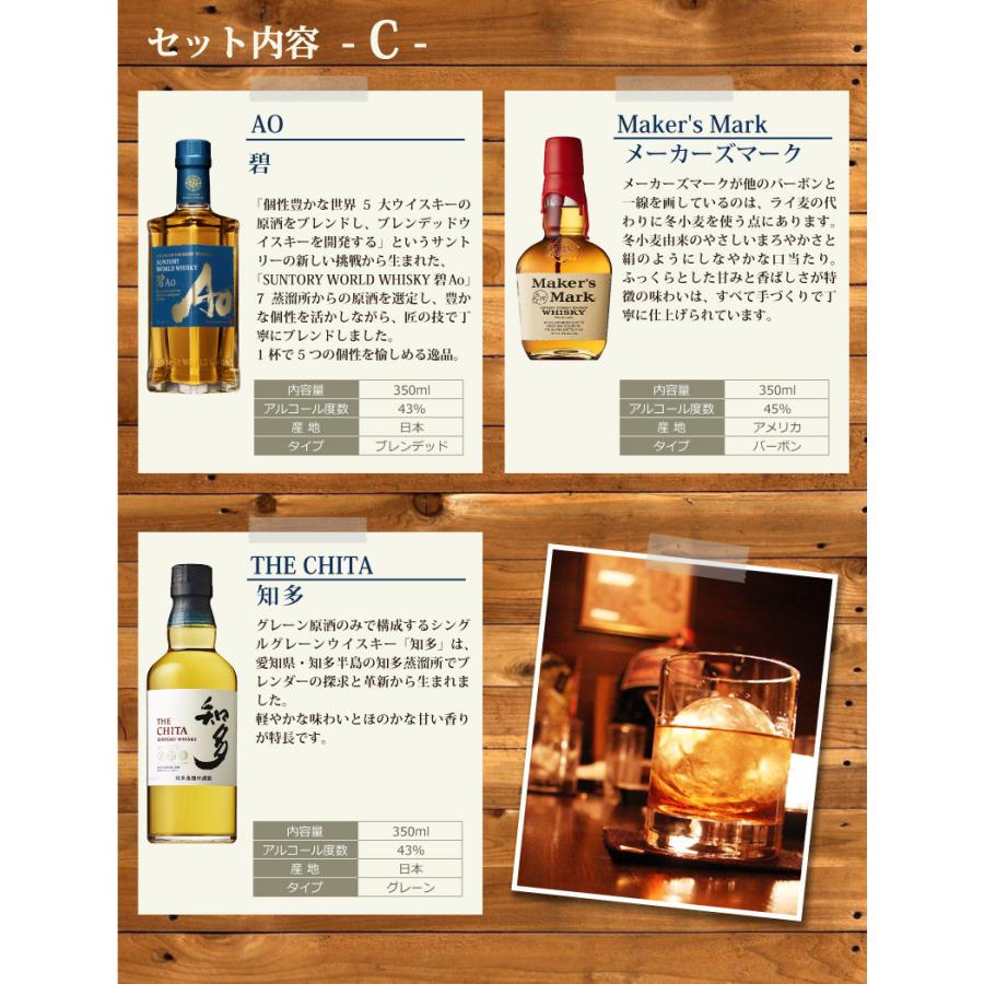 ウイスキー 飲み比べ 入門セットC 350ml×3本セット (メーカーズ ウイスキー 飲み比べ 入門セットC 350ml×3本セット (メーカーズ