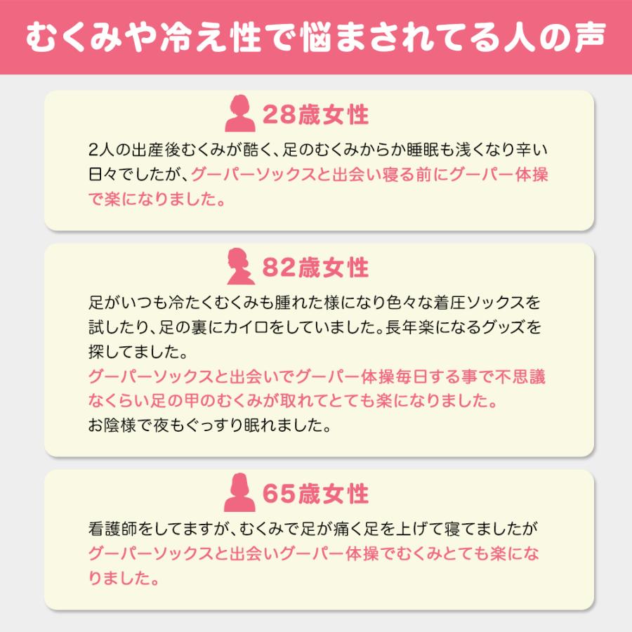 むくみサポーター　グーパー体操　酷い　ひどい　高齢者靴下　浮腫　解消器具　足の甲むくみ　脚のむくみ対策　足むくみマッサージ器  治る！グーパーソックス |  | 04