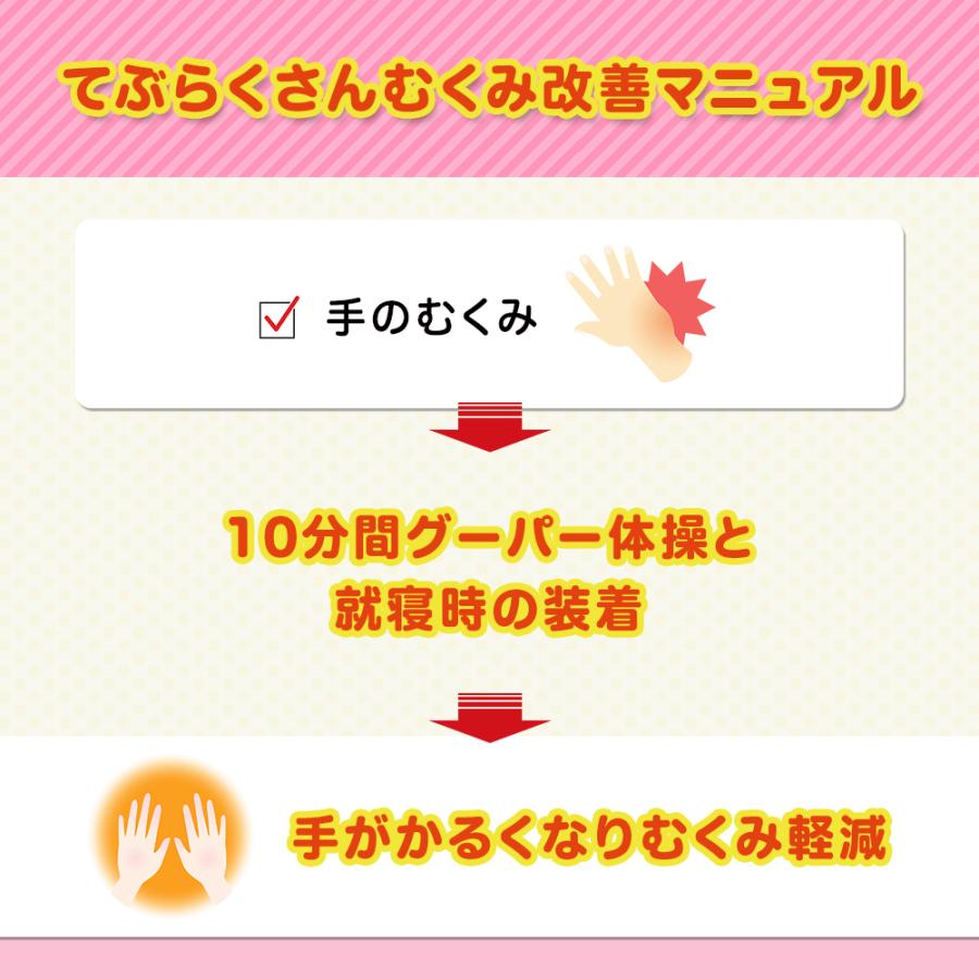 手の むくみ 着圧サポーター（グーパー体操で改善)【両手用】《世界初》手のむくみ解消 産後の腱鞘炎 手首サポーター 親指サポーター  リハビリ てぶらくさん |  | 01