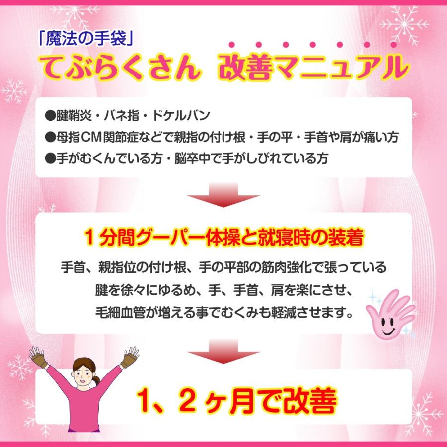 脳卒中 脳梗塞リハビリ手袋   片手用 てぶらくさん｜nex310｜04