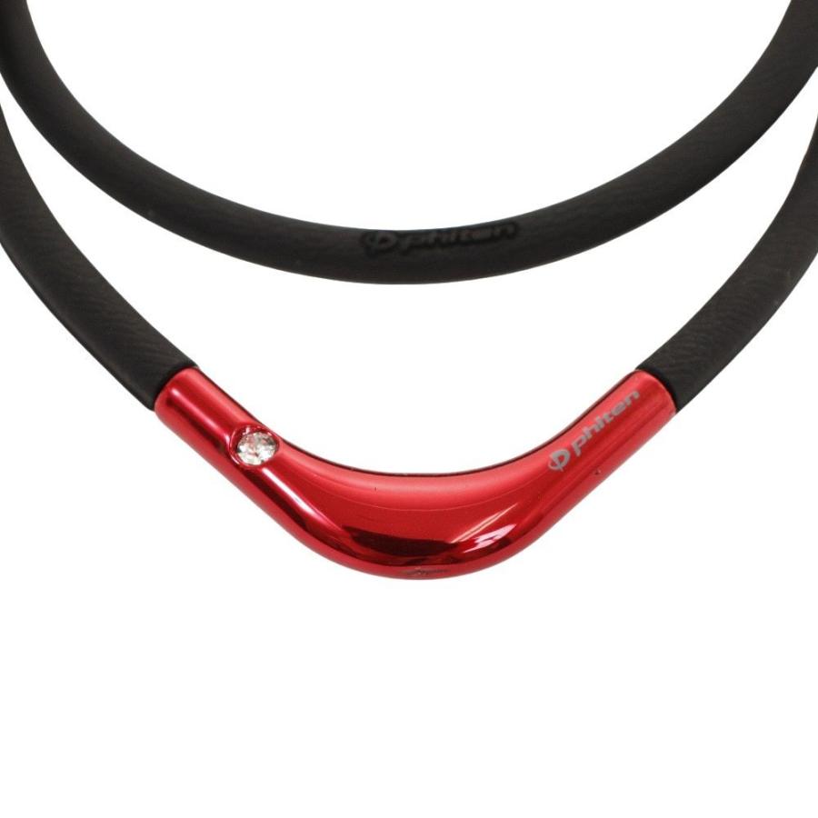 【色:ブラック/メタリックレッド_スタイル:1.単品】 ファイテン(phiten Phiten（ファイテン） (ファイテン）RAKUWA磁気チタンネックレ