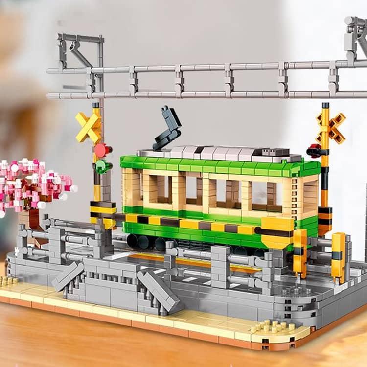 立体パズル 3D ウッドパズル 桜の電車 パズル 組み立て 工作キット DIY