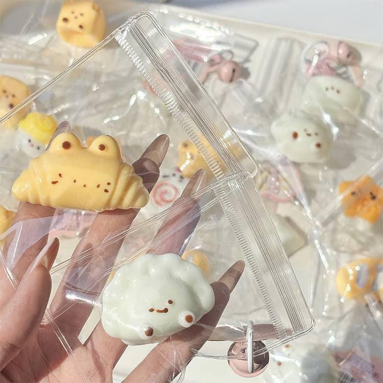 袋のまま キーホルダー ふわとろ 水感スクイーズ ミニサイズ いちご 高
