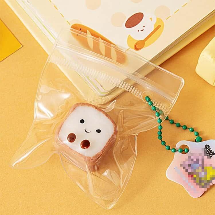 暇つぶし パン 握る玩具 トースト ミニスクイーズ 8個セット チャーム