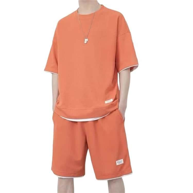 部屋着 夏服 2点セット ハーフパンツ 男性 セットアップ メンズ 散歩
