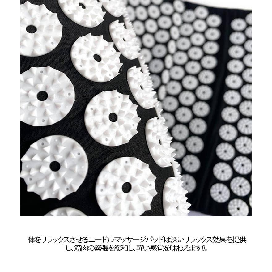 指圧マット ヨガ 健康指圧マット 刺さり感 128cm大判サイズ 厚手マット