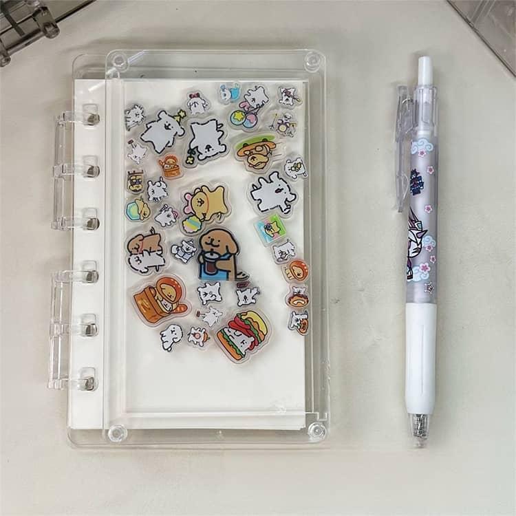 バインダー A5 A7 シェイカー シャカシャカ カスタム 手帳 シール帳