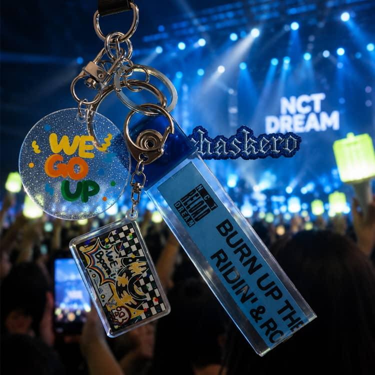 ストラップ グッズ キーホルダー 銀テープ ライブ 2本セット 推し色