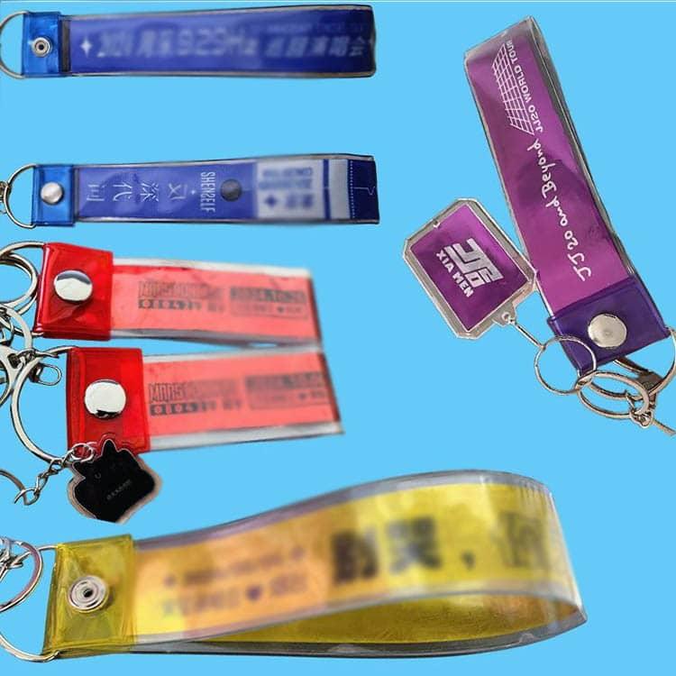 ストラップ グッズ キーホルダー 銀テープ ライブ 2本セット 推し色