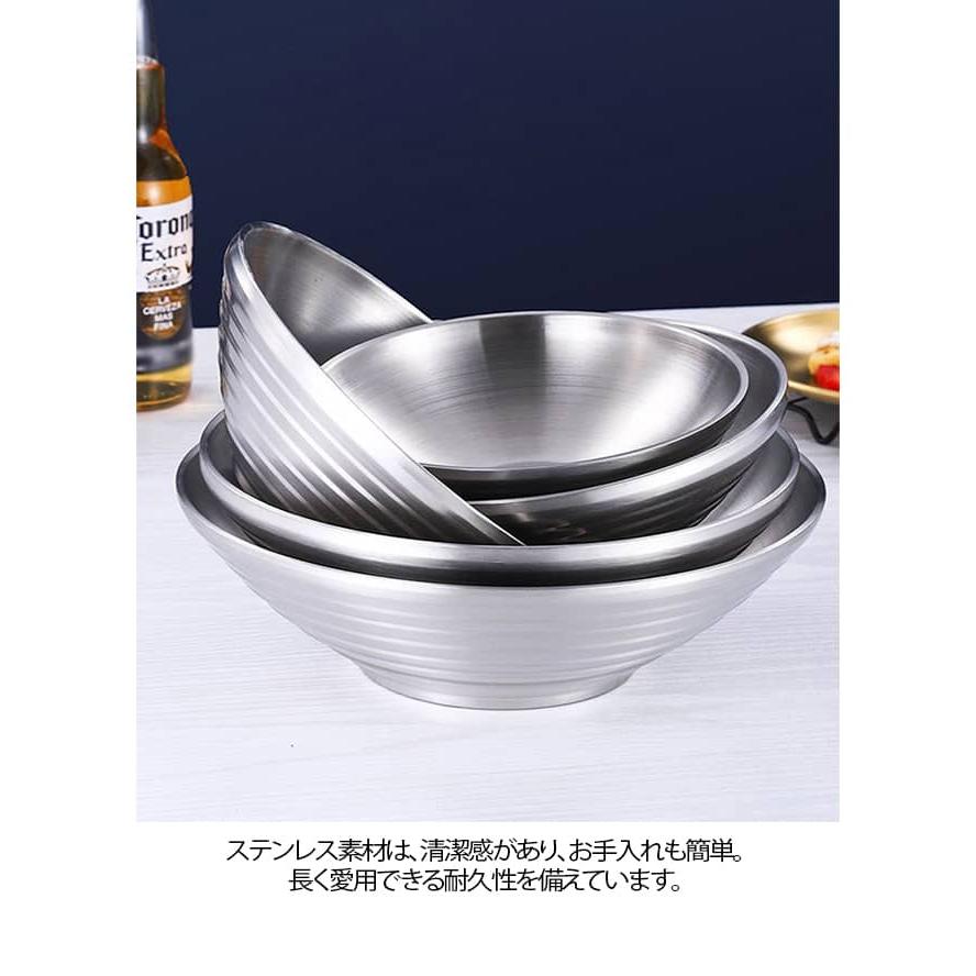 ステンレス 韓国 冷麺器 どんぶり 真空冷麺器 2点セット 冷麺容器 二重